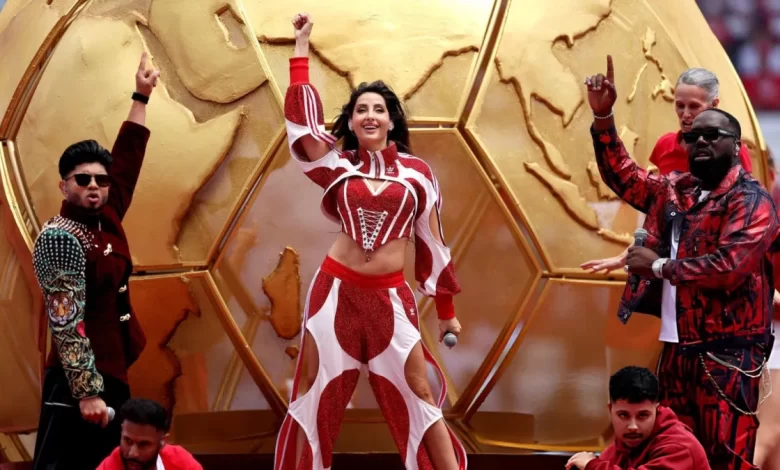 कैमरे के लेंस से Nora Fatehi performing at the FIFA World Cup opening ceremony.