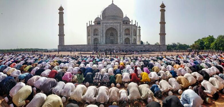 कैमरे के लेंस से Prayers offered for the country's progress and peace on Eid-ul-Adha.