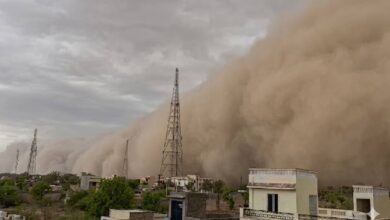 कैमरे के लेंस से A fierce storm in Churu